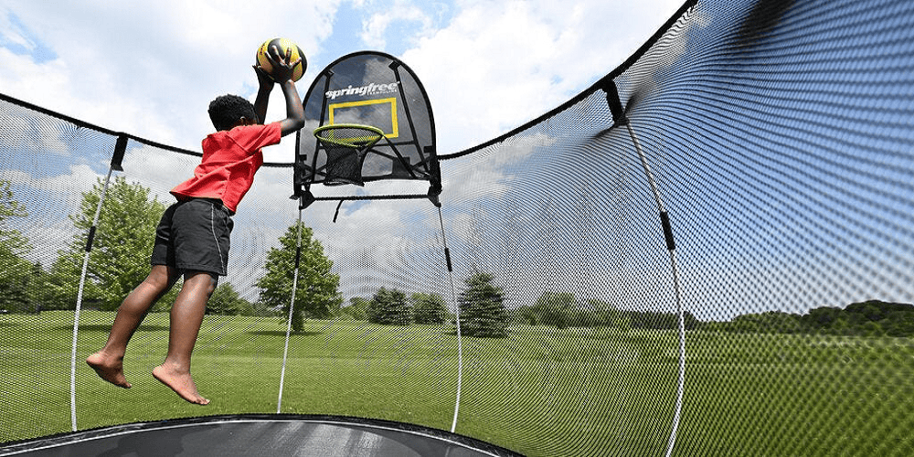 Easy-to-Assemble Trampoline Basketball Hoop | Universal & Durable